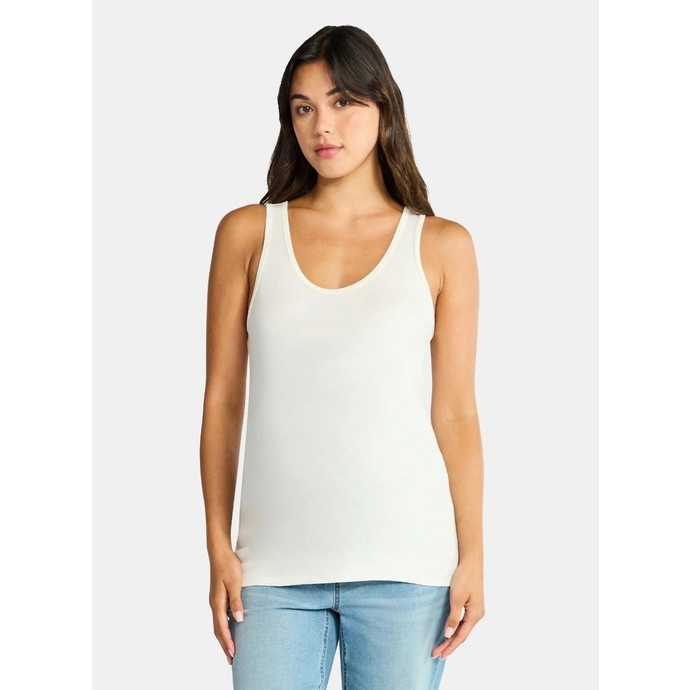 Time and Tru Women's Maternity Non Shirred Tank Top, Size L